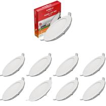 Kit 9 Painel Led Embutir 18w Bivolt 4000k Redondo Ourolux Kit 9 Painel Led Embutir 18w Bivolt 4000k Redondo Ourolux
