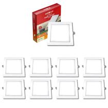 Kit 9 Painel Led Embutir 24w Bivolt 2700k Quadrado Ourolux Kit 9 Painel Led Embutir 24w Bivolt 2700k Quadrado Ourolux