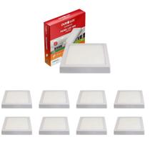 Kit 9 Painel Led Sobrepor 18w Bivolt 6500k Quadrado Ourolux Kit 9 Painel Led Sobrepor 18w Bivolt 6500k Quadrado Ourolux