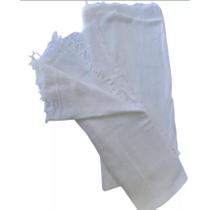 Kit 9 panos de chão saco branco de algodão liso - Filó Modas