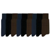 Kit 9 Pares De Meia Mash Social Cano Longo Lisa 100% Algodão