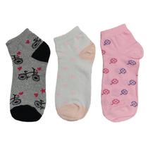 Kit 9 Pares de Meias Cano Curto-Feminina
