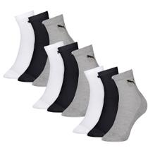 Kit 9 Pares De Meias Esportivas Unissex Cano Médio Em Algodão