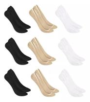Kit 9 Pares De Meias Femininas Super Invisível Sapatilha Selene Básica Kit 9 Pares De Meias Femininas Super Invisível Sapatilha Selene Básica