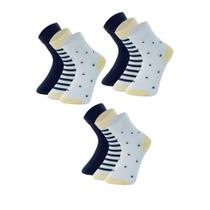 Kit 9 Pares De Meias Mash Cano Médio Infantil Para Crianças Modelo Estampadas