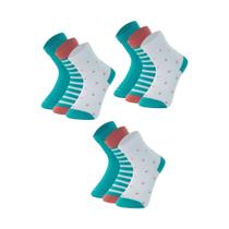 Kit 9 Pares De Meias Mash Cano Médio Infantil Para Crianças Modelo Estampadas