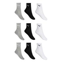 Kit 9 Pares de Meias Puma Esportiva Cano Médio Masculino