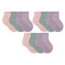 Kit 9 Pares De Meias Selene Infantil Cano Curto Algodão Kit 9 Pares De Meias Selene Infantil Cano Curto Algodão