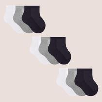 Kit 9 Pares De Meias Selene Infantil Cano Curto Algodão Kit 9 Pares De Meias Selene Infantil Cano Curto Algodão