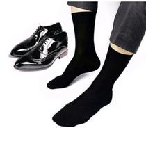 Kit 9 pares de meias social masculina tecido poliéster moda casual