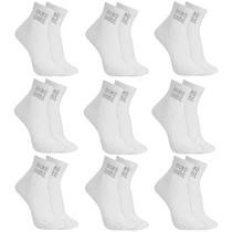 Kit 9 Pares Meias Ecko Unltd Cano Médio Feminino Branco