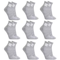 Kit 9 Pares Meias Ecko Unltd Cano Médio Feminino Cinza