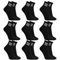 Kit 9 Pares Meias Ecko Unltd Cano Médio Masculino Preto
