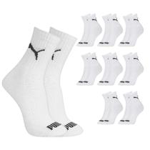 Kit 9 Pares Meias Puma Cano Médio Adulto Algodão Original