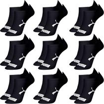 Kit 9 Pares Meias Puma Sapatilha Algodão Cano Baixo Meia Soquete Adulto Masculino Feminino Original