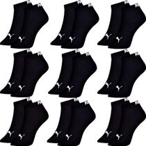Kit 9 Pares Meias Puma Soquete Cano Curto Baixo Meia Esportiva Academia Algodão Original