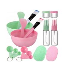 Kit 9 pçs Para Aplicação Máscara Argila - Bacia - Espatula - Pincel - Skin Care DIY - Cuidados Faciais - Cores Kit 9 pçs Para Aplicação Máscara Argila - Bacia - Espatula - Pincel - Skin Care DIY - Cuidados Faciais - Cores