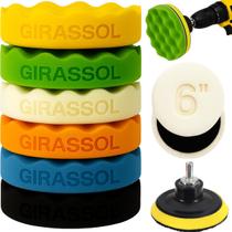 Kit 9 Peças 6 Pol. 150mm Disco Espuma Boina Lã Prato Pino M14 Polimento Automotivo KP14