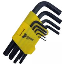 Kit 9 Peças Chave Allen Hexagonal Pequena CRV 1,5-10mm Fertak