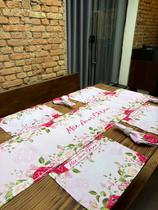 Kit 9 Peças Decoração Mesa Posta Dia Das Mães Rosa
