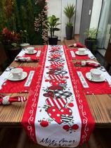 Kit 9 Peças Decoração Mesa Posta Dia Das Mães Vermelho
