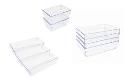 Kit 9 peças Organizadores Multiuso Modular Acrilico (P, M,G)