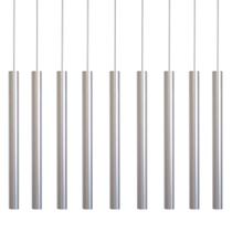 Kit 9 Pendente Luminária Tubo Escovado 50 Cm