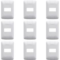 Kit 9 Placa 1 Posto Horizontal Tramontina Aria Cor Branco Kit 9 Placa 1 Posto Horizontal Tramontina Aria Cor Branco