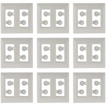 Kit 9 Placa 2 Postos Para Moveis Branco Aria Tramontina Kit 9 Placa 2 Postos Para Moveis Branco Aria Tramontina