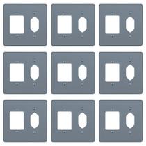 Kit 9 Placa 4x4 Cinza 1 Tomada hexagonal + 3 Teclas Pial Kit 9 Placa 4x4 Cinza 1 Tomada hexagonal + 3 Teclas Pial