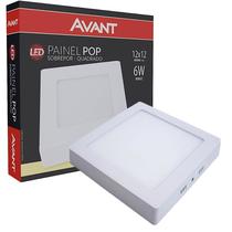 Kit 9 Plafon Quadrado Sobrepor 6w 12x12cm Branco Neutro 4000k Kit 9 Plafon Quadrado Sobrepor 6w 12x12cm Branco Neutro 4000k
