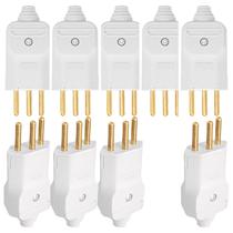 Kit 9 plugue macho 10a 2p+t 180 250v margirius branco