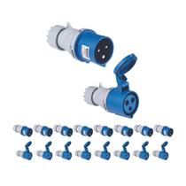 Kit 9 Plugue + Tomada Industrial 2P+T 32A - Tramontina Kit 9 Plugue + Tomada Industrial 2P+T 32A - Tramontina
