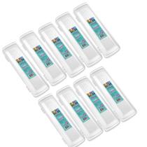 Kit 9 Porta Escova De Dentes Plástico Sanremo Transparente Kit 9 Porta Escova De Dentes Plástico Sanremo Transparente