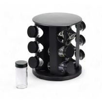 Kit 9 Porta Temperos Condimento Giratório Vidro Organizador - Wellmix Kit 9 Porta Temperos Condimento Giratório Vidro Organizador - Wellmix