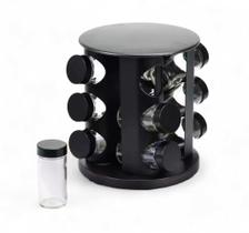 Kit 9 Porta Temperos Condimento Giratório Vidro Organizador - Wellmix Kit 9 Porta Temperos Condimento Giratório Vidro Organizador - Wellmix