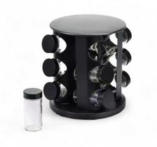 Kit 9 Porta Temperos Condimento Giratório Vidro Organizador - Wellmix Kit 9 Porta Temperos Condimento Giratório Vidro Organizador - Wellmix