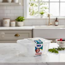 Kit 9 Pote Organizador C/ Tampa Retangular Plus Transparente