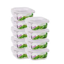 Kit 9 Pote Vidro Hermético Marmita Mantimento Tampa 800ml Kit 9 Pote Vidro Hermético Marmita Mantimento Tampa 800ml