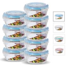 KIT 9 Potes de Vidro Redondo com Tampa Hermética Marmita Papinha Bebe 400ml