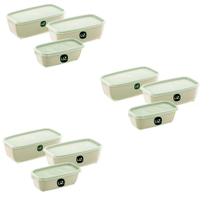 Kit 9 Potes Para Alimentos Plástico 5L/3L/1,5L Branco Kit 9 Potes Para Alimentos Plástico 5L/3L/1,5L Branco