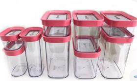 Kit 9 Potes Para Mantimentos De Acrilico