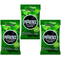 Kit 9 Preservativos Cores E Sabores Hortelã Prudence