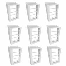 Kit 9 Protetor Grade P/ Porteiro Eletrônico Interfone Universal Branco