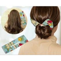 Kit 9 Rabicó faixa de cabelo estampada fofa para coque - Filó Modas