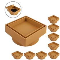 Kit 9 Ralo Oculto Invisível Quadrado 10x10cm Plástico Com Tela Para Banheiro - AMZ