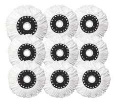 Kit 9 Refil Mop Balde Giratório 360 Microfibra Branco 9 Und Kit 9 Refil Mop Balde Giratório 360 Microfibra Branco 9 Und