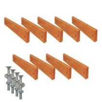 Kit 9 Réguas Pé de Banco Madeira Acabada Verniz 150x5,5x2cm Kit 9 Réguas Pé de Banco Madeira Acabada Verniz 150x5,5x2cm