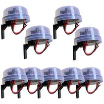 Kit 9 Relé Fotocélula Sensor Bivolt Com Suporte 127v 220v