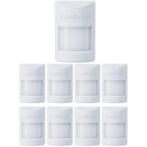 Kit 9 Sensores Infra Sem Fio Pet Immunity 20 Kg IVP 1000 PET SF Intelbras